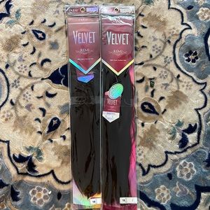 BRAND NEW IN PACKAGING VELVET REMI 100% HUMAN HAIR - TWO PACKS OF 18” in COLOR 2